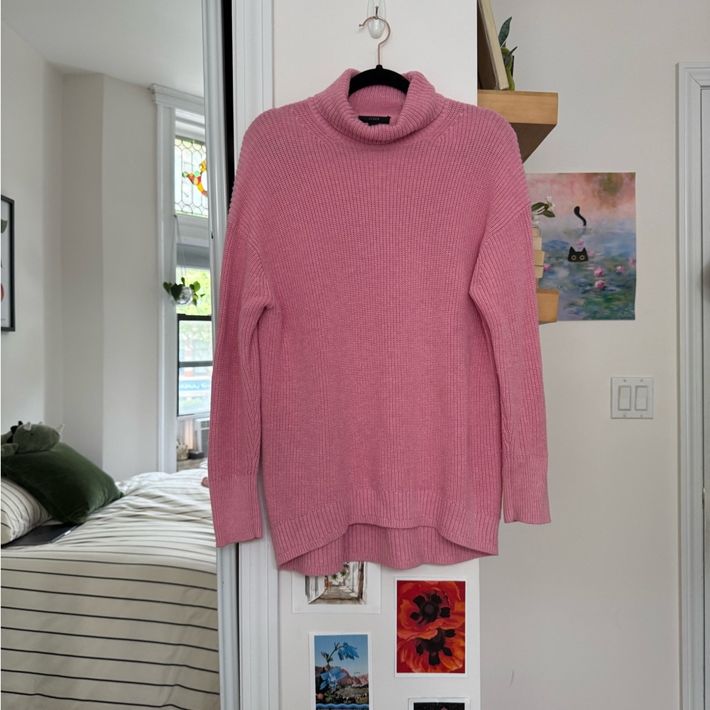 J. Crew Pink Turtleneck Sweater